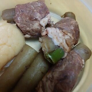 牛肉とインゲンのゴボウ巻き